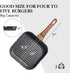 SENSARTE Nonstick Grill Pan for Stove Tops, Versatile 9.5 Inch Griddle with Pour Spouts for Indoor & Outdoor