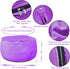 Bean Bag Chair Cover - Stuffed Animal Storage, Plush Toys Organizer, X-Large Round Purple with Handle and Zipper