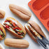 Webake Hot Dog Bun Pan, 2 Pack Silicone Molds, Nonstick Mini Baguette Baking Tray for Hot Dog Rolls