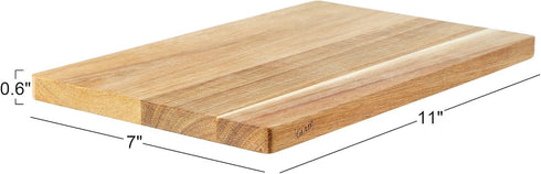 Glad Acacia Wood Cutting Board for Kitchen, Small Reversible Solid Butcher Block, 11 x 7 Inches