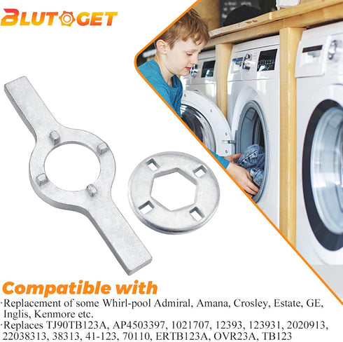 Blutoget TB123A Washer Spanner Wrench, Replacement for GE Whirlpool Washing Machine Tub Nut Wrench