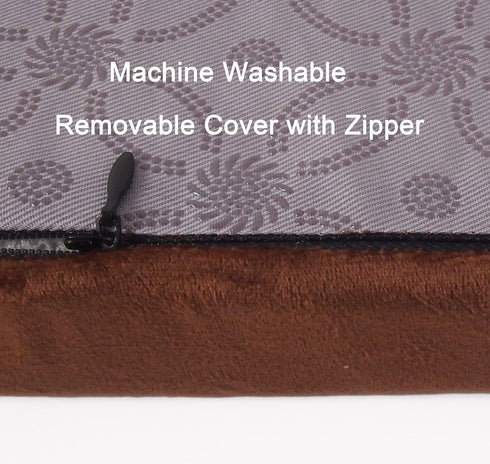 Augld 2 Pack Grey Rectangle Vanity Stool Cushion, Washable Non-Slip Makeup Stool with Ties 11.8"x15.7"