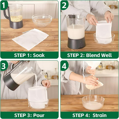 6 12 8 Inch 200 Pcs Nut Milk Bag x Yogurt Strainer Mesh Cheese Cloth Bag for Straining Reusable Fine Mesh Strainer