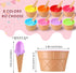 32 Pack 8 Summer Reusable Plastic Ice Cream Bowls and Spoons Candy Colors Ice Cream Cups Ice Cream Party Decorations