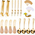 14 Pieces Cheese Butter Spreader Knives Set, Stainless Steel with Wooden Handles, Charcuterie Accessories
