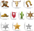 Western Party Decorations Pack, 30Ct Hanging Swirls Foil Swirls for Cowboy Theme Birthday Baby Shower Decor