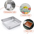 TeamFar 8 Inch Square Baking Pan - Stainless Steel for Wedding Christmas Party, Healthy & Non Toxic
