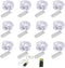 YJFWAL 12 Pack 10ft 30LED Waterproof Fairy String Lights with Timer Function, Battery Operated (Cool White) for Party,