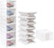Nicunom Foldable Shoe Rack Organizer, 6-Tier Shoe Storage Box Collapsible Plastic Shoe