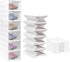 Nicunom Foldable Shoe Rack Organizer, 6-Tier Shoe Storage Box Collapsible Plastic Shoe