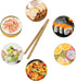 Bamboo Toaster Tongs - Set of 2 Reusable 8-Inch Natural Wooden Toast Tongs, Useful Kitchen Utensil