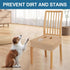 Set 2, Smiry Waterproof Seat Covers for Dining Room Chairs of Stretch Jacquard Removable Washable Chair Seat Slipcovers