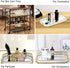 TEITEAI Bar Cart Tray, Decorative Mirrored Tray with Handles, Large Capacity Organizer, Gold