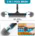 20'' Swimming Pool Brush Head, Detachable Pool Cleaning Brush with Durable Around Nylon Bristles, EZ Clip Aluminum