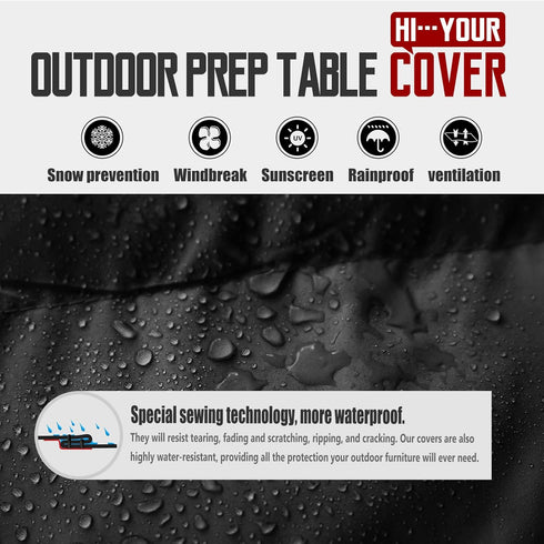 40" 32" 420D Outdoor Prep Table Cover Fits Royal Gourmet Double-Shelf & Keter Unity Portable Cart Waterproof Heavy Duty