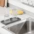 Bathroom Trays for Counter, Silicone Vanity Trays for Bathroom, Rectangle Sponge Holder for Kitchen Sink - Grey