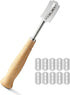 Stainless Steel Bread Lame Dough Scoring Tool, Premium Sourdough Scoring Tool with 10 Razor Blades