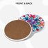 Set 6, Boho Coasters of Coasters for Drinks Absorbent Stone with Holder, Mandala Flower Ceramic Drink Coaster