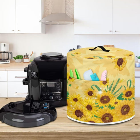 Sunflower Rice Cooker Cover for Instant Pot 6 Quart - Dust Covers for Kitchen Appliances, Decorative Kitchen