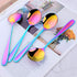 Color ME Rainbow Soup Spoons, Set of 10 Round 18/10 Stainless Steel Spoons