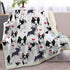 BlessLiving Boston Terrier & Frenchie Dog Plush Blanket, Cute Puppy Dog Cozy Fleece Throw for Kids, Girls & Women -