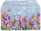 Extra Large Blue Flower Toaster Oven Cover, Quilted 2 Slice Kitchen Small Appliance Cover for Most Standard Toasters
