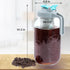 Mason Jar Cold Brew Coffee Maker, 64 OZ (2 Quart) Wide Mouth Pitcher with Brew Filter for Coffee & Iced Tea