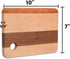CONSDAN Small Wood Cutting Board for Kitchen, Hardwood Chopping Board for Meat, Vegetables, Fruits, Bread, and Cheese 10 x 7 x 10/16 in by CONSDAN