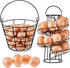Zubebe 2 Pcs Egg Basket Storage, Spiral Fresh Egg Collecting Holder Countertop