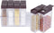 URALFA Mini Salt and Pepper Shakers - Plastic Spice Shaker Seasoning Containers with Lid, Travel Size, Brown