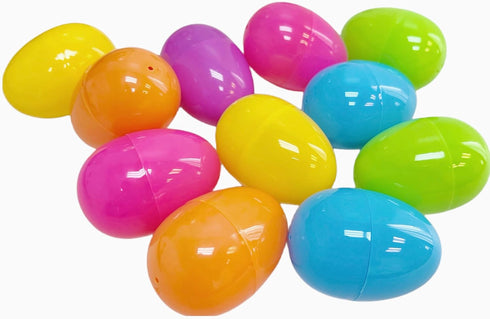 GiftExpress Plastic Bright Easter Egg Assortment - 50 Pcs for Easter Egg Hunt