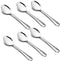 Hammered Teaspoons Set of 6, E-far Stainless Steel Modern Silverware, Flatware Dessert Spoons for Home, Kitchen,