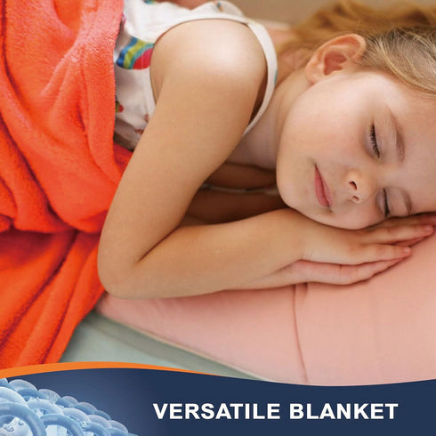 Walensee Fleece Blanket Plush Throw - Twin Size 60x80 Orange, Super Soft Microfiber Flannel for All Seasons