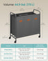 3-Section URLS330G01 SONGMICS Laundry Sorter, Laundry Hamper with Wheels, Rolling Clothes Hamper Cart with Large