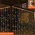ZSJWL 300 LED Curtain Fairy Lights with Remote, 8 Modes, 9.8 × 9.8 Ft, USB Plug in Copper Wire String Lights for Bedroom