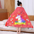 Swimming 7-10 35 60 Unicorn Beach Towel Red Polyester Camping Towels for Girls Kids Beach Blanket Pool Travel Bath