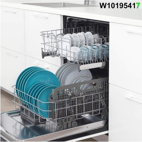 4-Pack W10195417 Dishwasher Wheels Replacement for Kitchen-Aid, Kenmore, Whirlpool, and JennAir