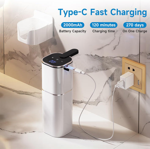 CATIRE 17.6oz 2000mAh, 8 Countertop Upgraded Larger Capacity Automatic Dish Soap Dispenser Touchless, Liquid Hand Soap