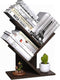 R RUISHENG 3 Tier Small Tree Bookshelf Desk Book Organizer Narrow Bookcases for Books