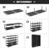 28 Closet ERONE Shoe Rack Storage Organize, Pairs Portable Double Row with Nonwoven Fabric Cover Shoe Shelf Cabinet