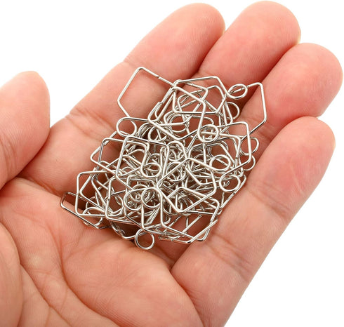 100 Pack 19mm 12mm PATIKIL Chandelier Connector Clip, L x W Crystal Chandelier Buckle Replacement for DIY Fastening
