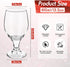 Set 12 13.5 oz Stemmed Patelai of Water Goblet, Clear Drinking Glasses Bulk Dishwasher Safe, Water Glass for Juice Wine
