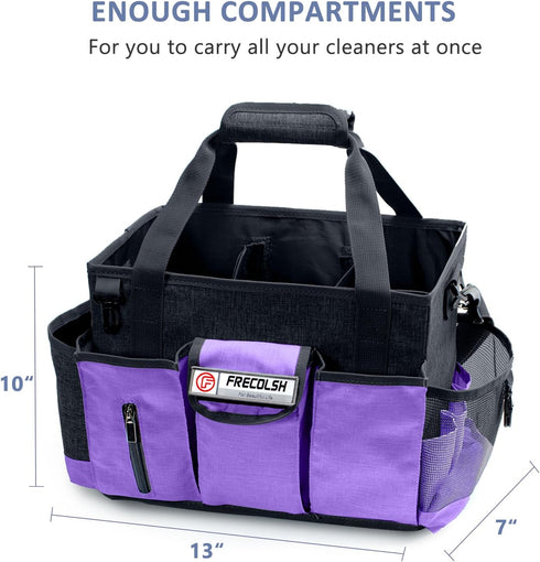 Cleaning Caddy for Cleaning Suppliers Organizer with Pockets for House Cleaning Essentials, Cleaning Organizer