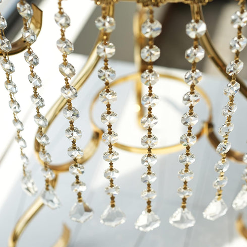 10pcs Crystal Garland Strands Hanging Glass Chandelier Beads Chains Crystal Chandelier Replacements Wedding Decoration