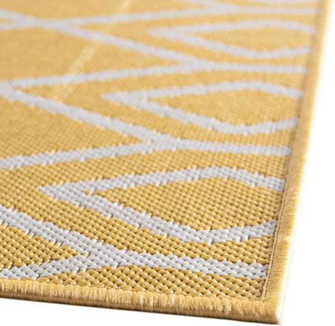 Jill Zarin Outdoor Area Rug - Turks and Caicos, 2' 2" x 3' Rectangle, Yellow Ivory/Ivory Collection