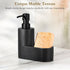 2-in-1 Countertop Shinowa Dish Soap Dispenser with Sponge Holder, Refillable Kitchen Dish Soap Dispenser Pump, Soap