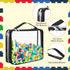 Sanwuta 6 Packs Toy Storage Bags, PVC Organizing Bags with Zipper, Waterproof Toy Bags for Board Games, Building