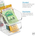 iDesign Linus Spice Packet Organizer Bin for Kitchen Pantry, Cabinet, Countertops - Clear Large