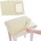BUYUE 4 pcs Vanity Stool Bench Covers, Luxury Crease-Resistant Jacquard Fabric Saddle