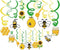 30Ct Bee Party Hanging Swirl Decorations for Garden Party, Fairy Party, Kids, Boys, Girls, Home, Classroom, Baby Shower